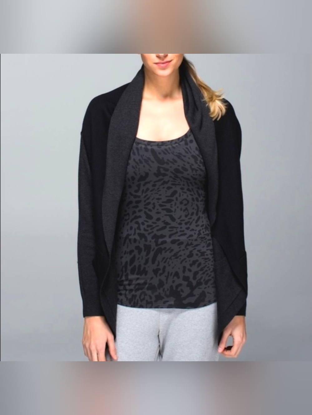 Lululemon Reversible Cabin Yogi Wrap Sweater Cardigan NO SIZE TAG PTP 23